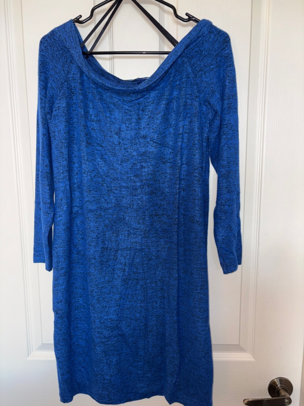 JustFab Royal Blue Long Sleeve Boatneck Dress